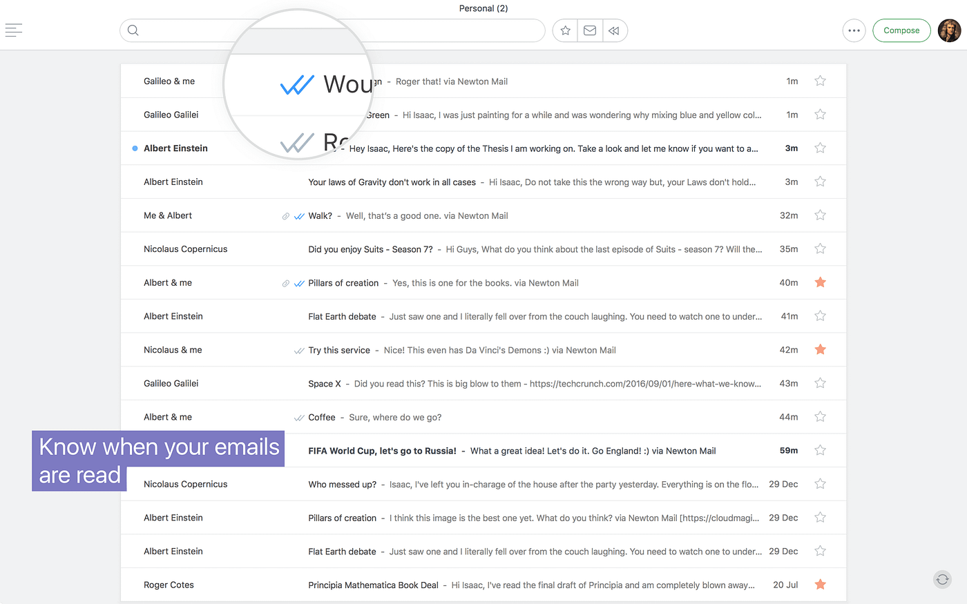 Screenshot showing client communication