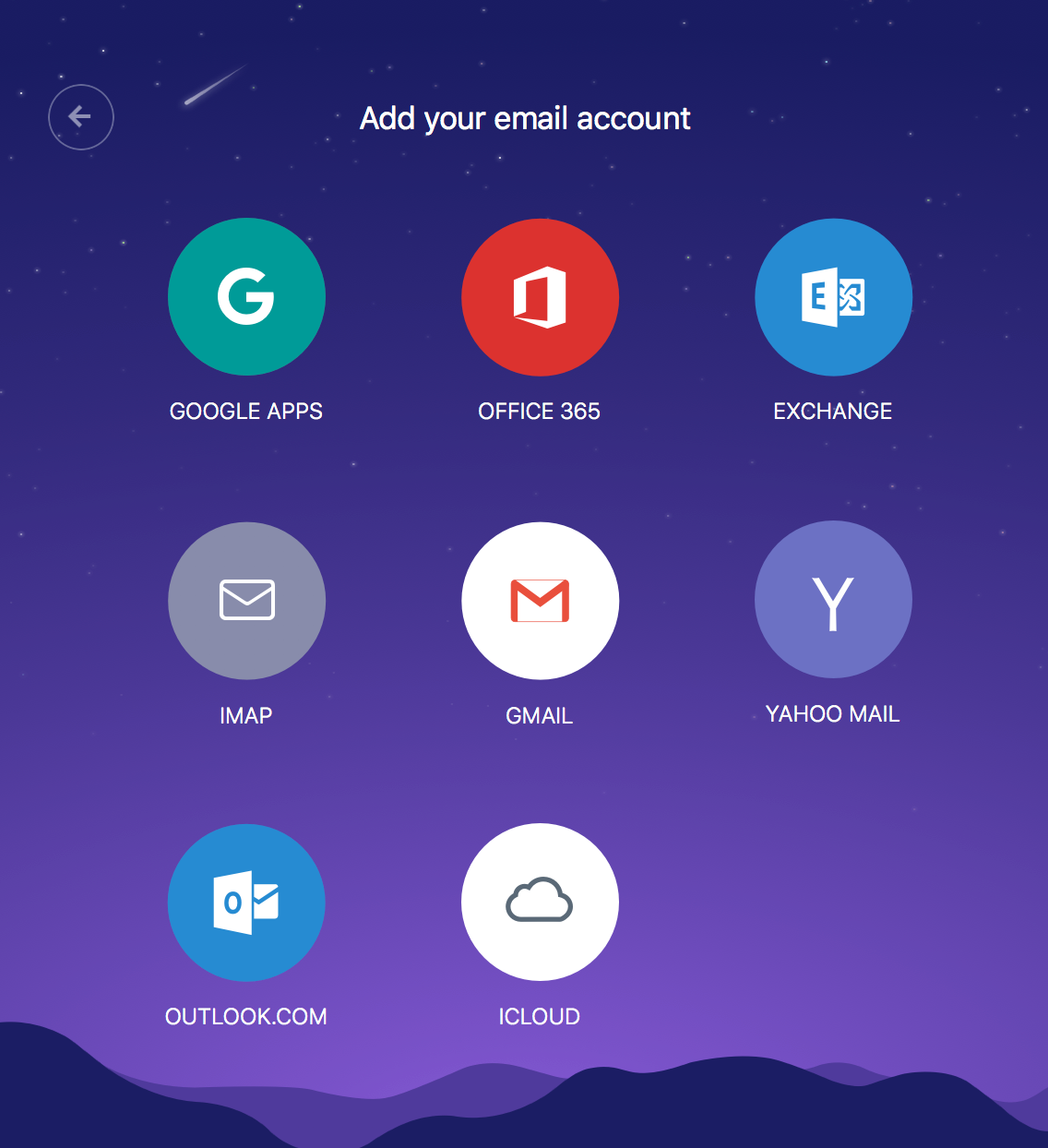 screenshot of showing email mangement