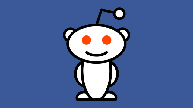 Illustration with reddit logo has face