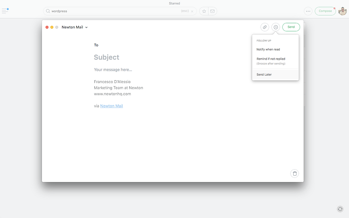Get started with send later