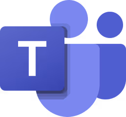 Microsoft Teams logo with overlapping blue and purple shapes and a white letter T.
